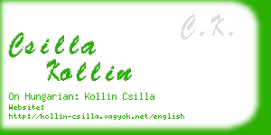 csilla kollin business card